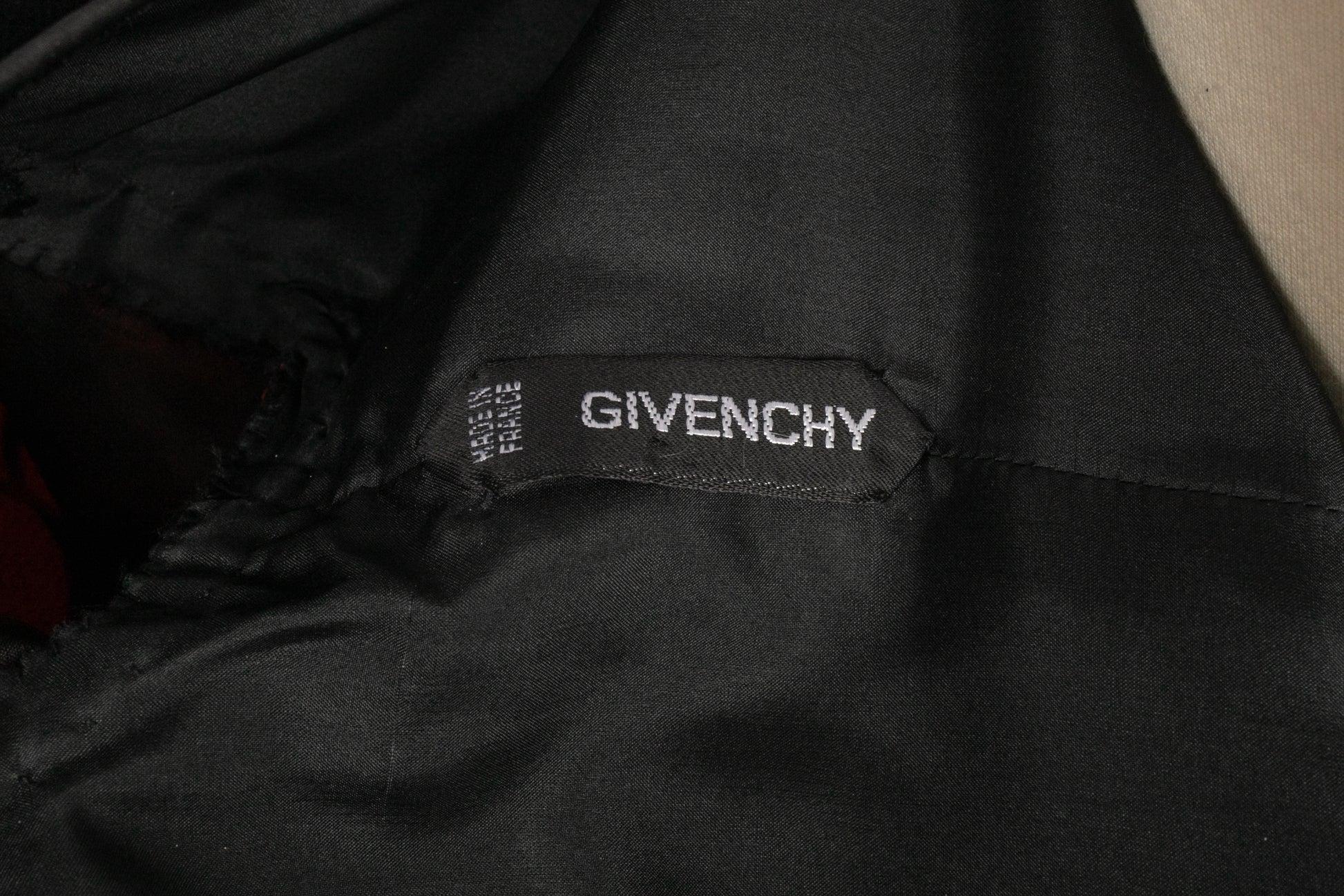 Givenchy Black Satin and Velvet Dress Haute Couture 34FR/36FR For Sale 4