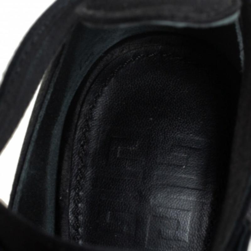 Givenchy Black Satin Cystal Buckle Embellished T-Strap Open Toe Sandals Size 38 In Fair Condition For Sale In Dubai, Al Qouz 2