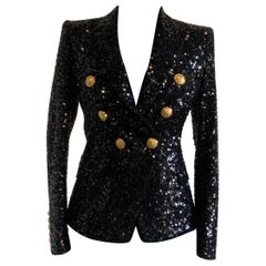 Givenchy Black Sequins Blazer