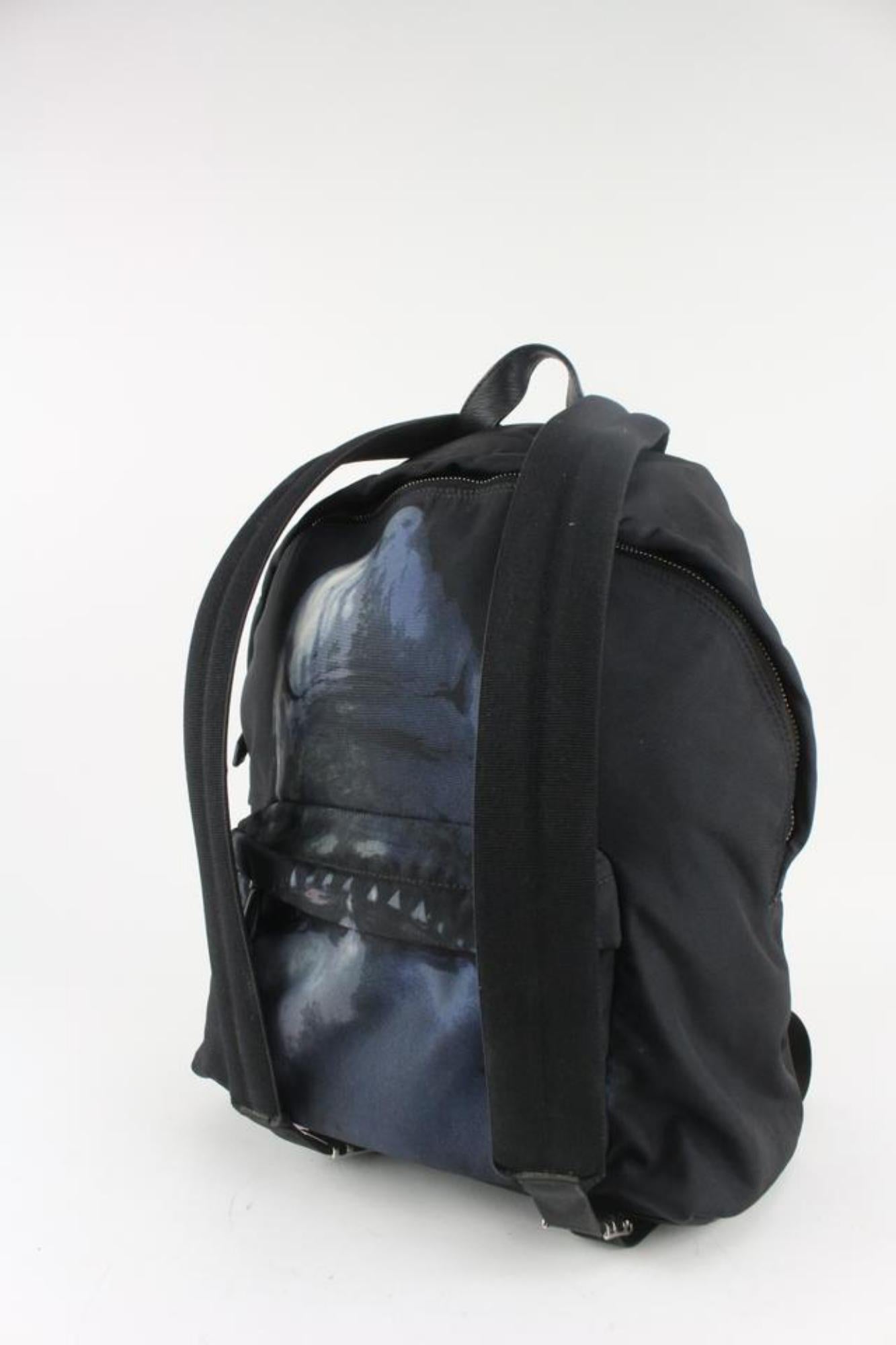 Givenchy Black Shark Backpack 1216gi29
Date Code/Serial Number: EX D 1107
Made In: Romania
Measurements: Length:  16