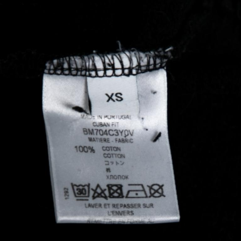 Givenchy Black Shark Printed Cotton Crew Neck Sweatshirt XS In condizioni buone in vendita a Dubai, Al Qouz 2