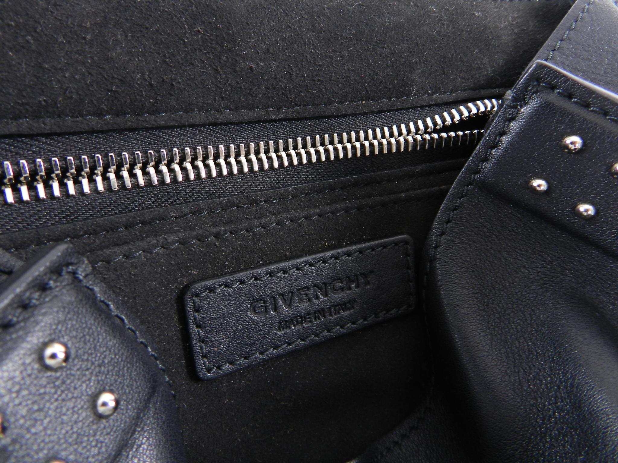 Givenchy Black Shark Tooth Mini Stud Shoulder Bag  5