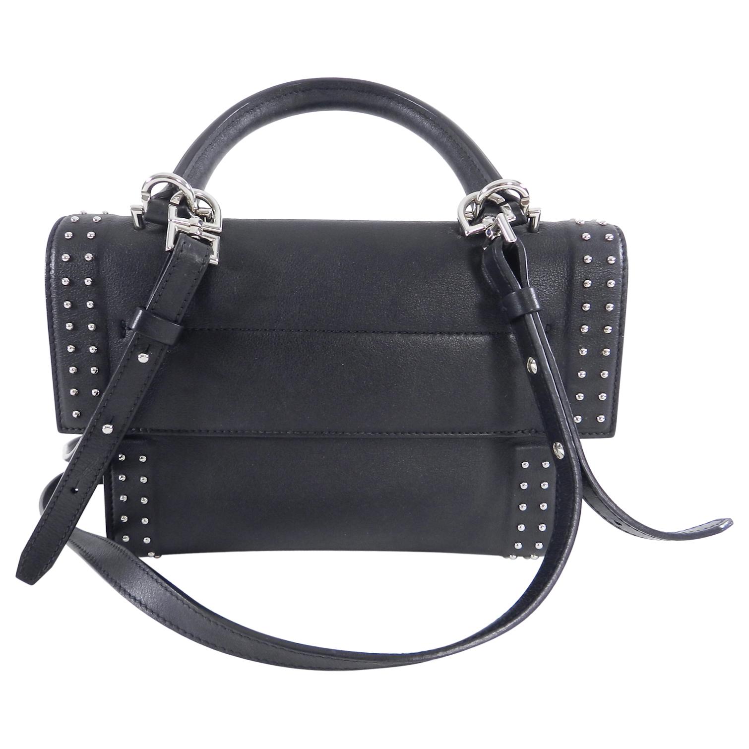 Givenchy Black Shark Tooth Mini Stud Shoulder Bag  In Good Condition In Toronto, ON