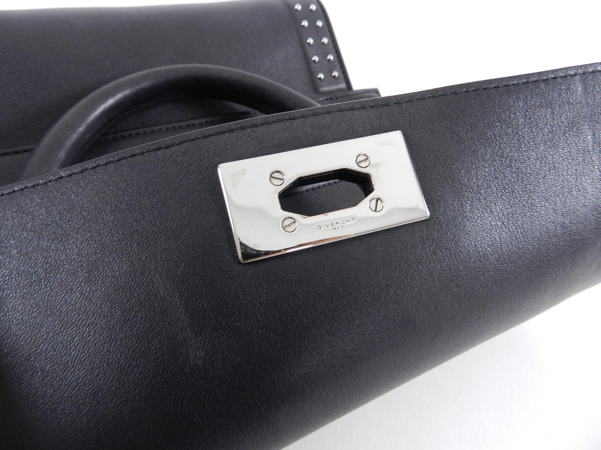 Givenchy Black Shark Tooth Mini Stud Shoulder Bag  4