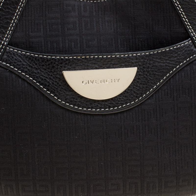 Givenchy Black Signature Canvas and Leather Hobo 7