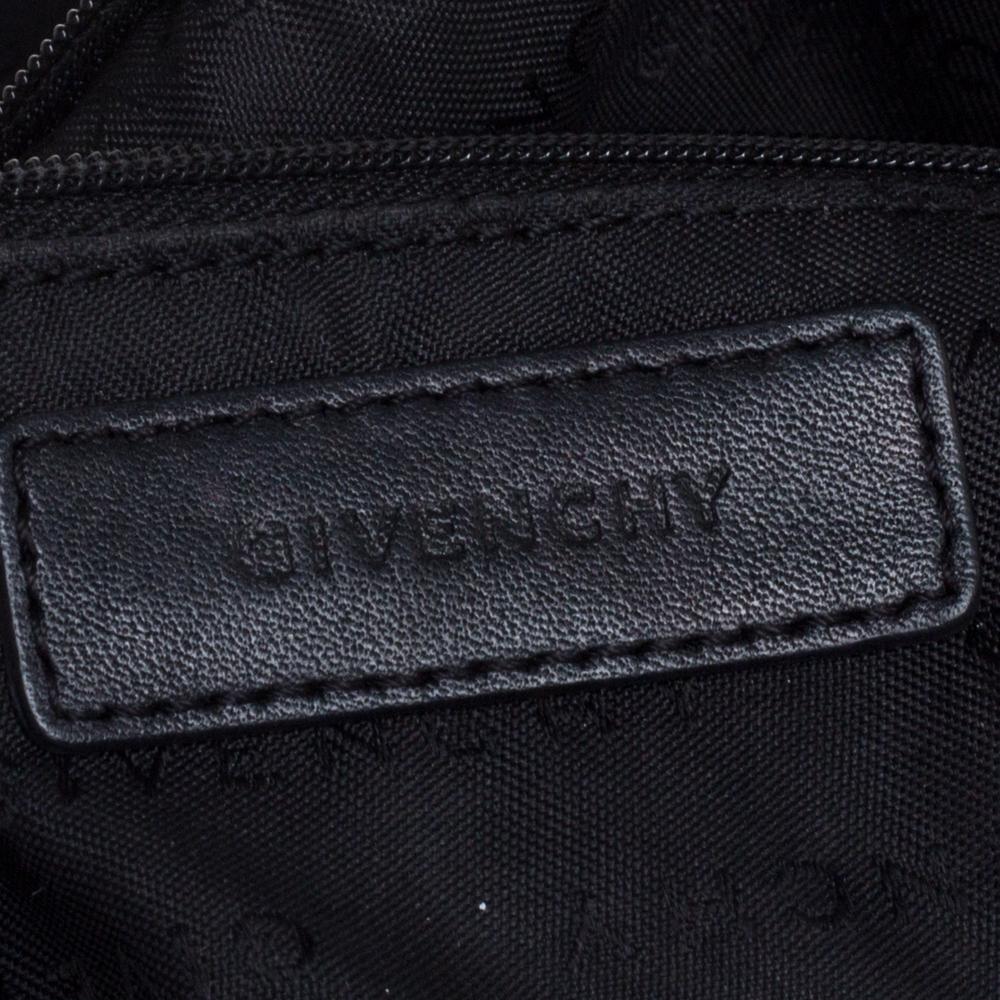 Givenchy Black Signature Canvas and Leather Satchel For Sale 6