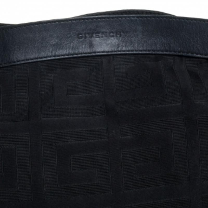 Women's Givenchy Black Signature Canvas and Leather Satchel For Sale