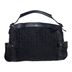Cartera negra de lona y piel Givenchy Signature