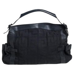 Givenchy Black Signature Canvas and Leather Satchel