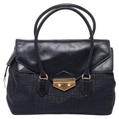 Givenchy Black Signature Canvas and Leather Tote
