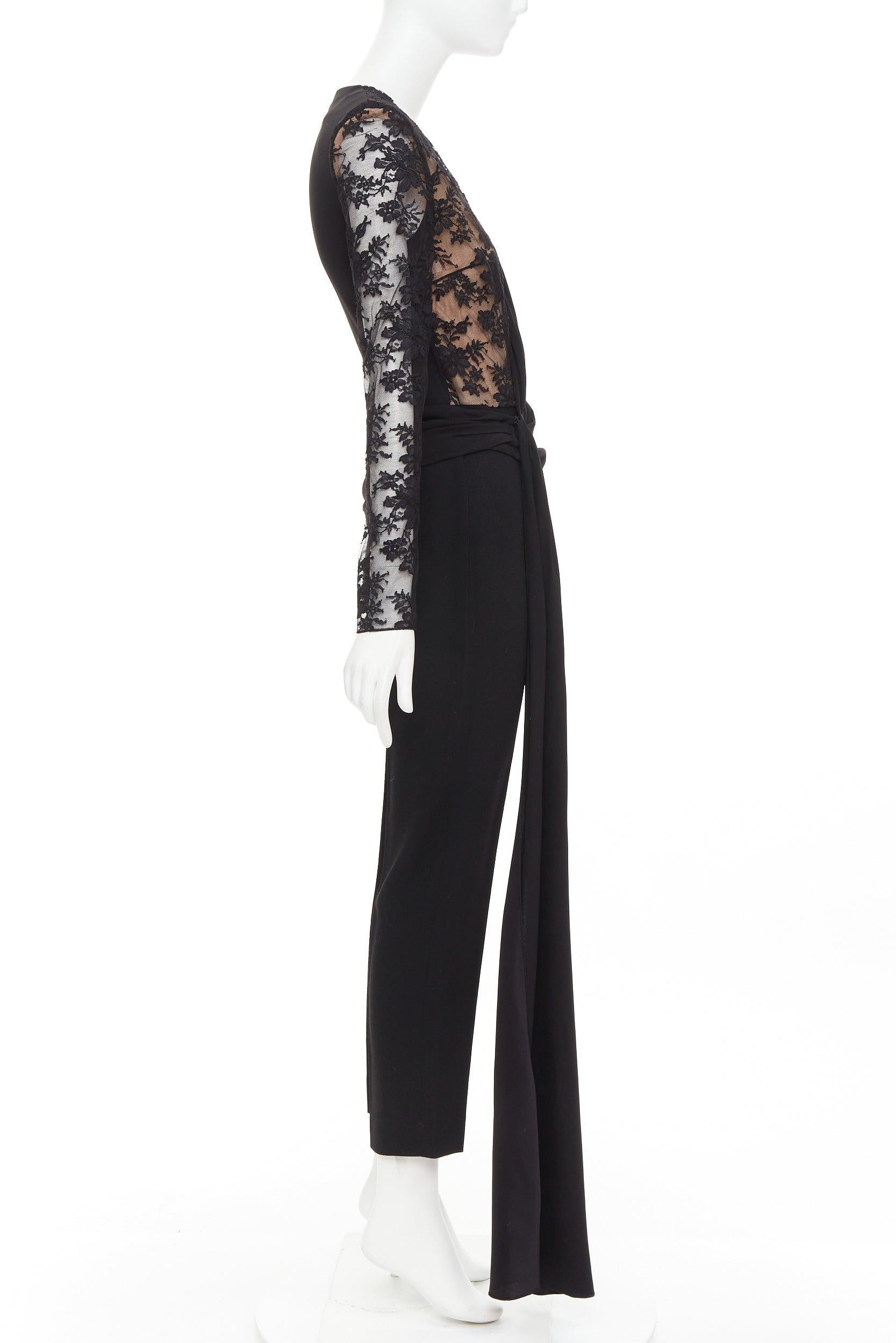GIVENCHY mono negro de seda y algodón con encaje FR36 S en Excelente estado para la venta en Hong Kong, NT