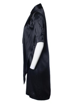 Givenchy, black silk dress with bow