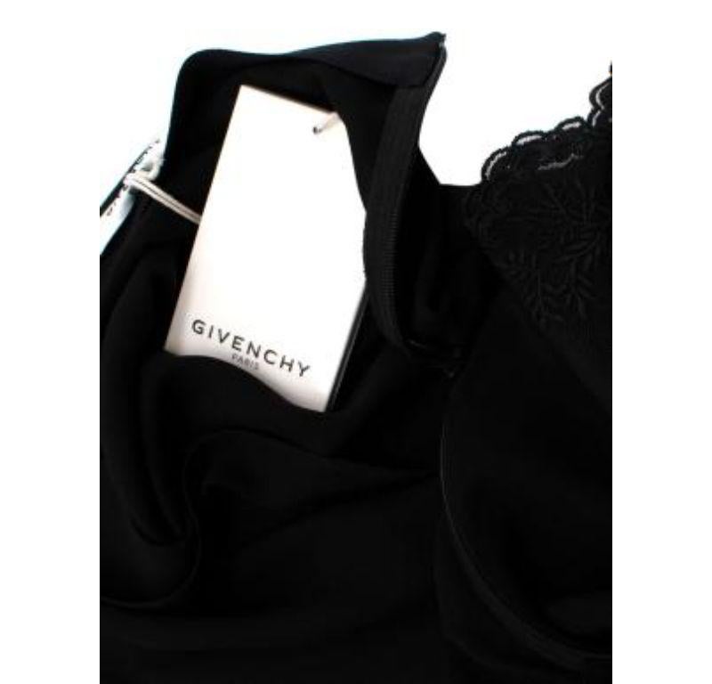 Women's Givenchy Black Silk Lace Trimmed Asymmetric Skirt For Sale