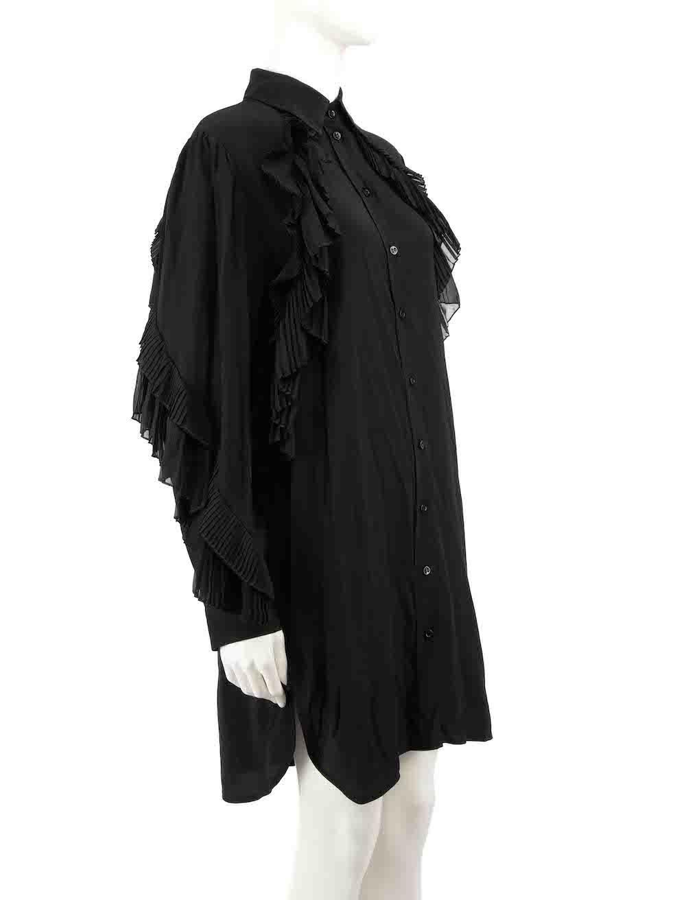 CONDITION is Never worn, with tags. No visible wear to dress, however there are two small marks at the shoulders due to poor storage is evident on this new Givenchy designer resale item.
 
 
 
 Details
 
 
 Black
 
 Silk
 
 Shirt dress
 
 Mini