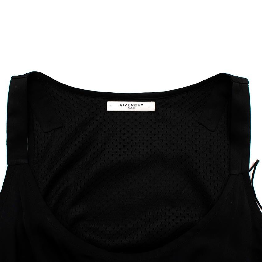 Women's Givenchy Black Silk Satin Asymmetric Maxi Dress - Size US 6 For Sale