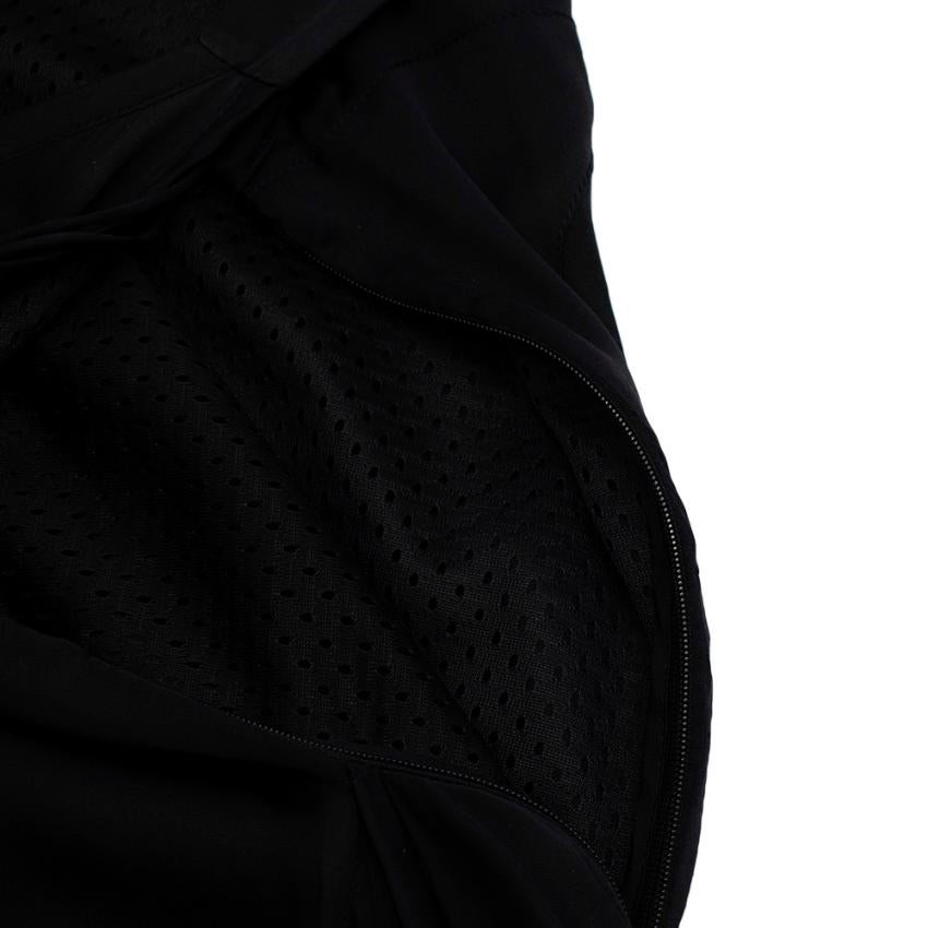 Givenchy Black Silk Satin Asymmetric Maxi Dress - Size US 6 For Sale 2
