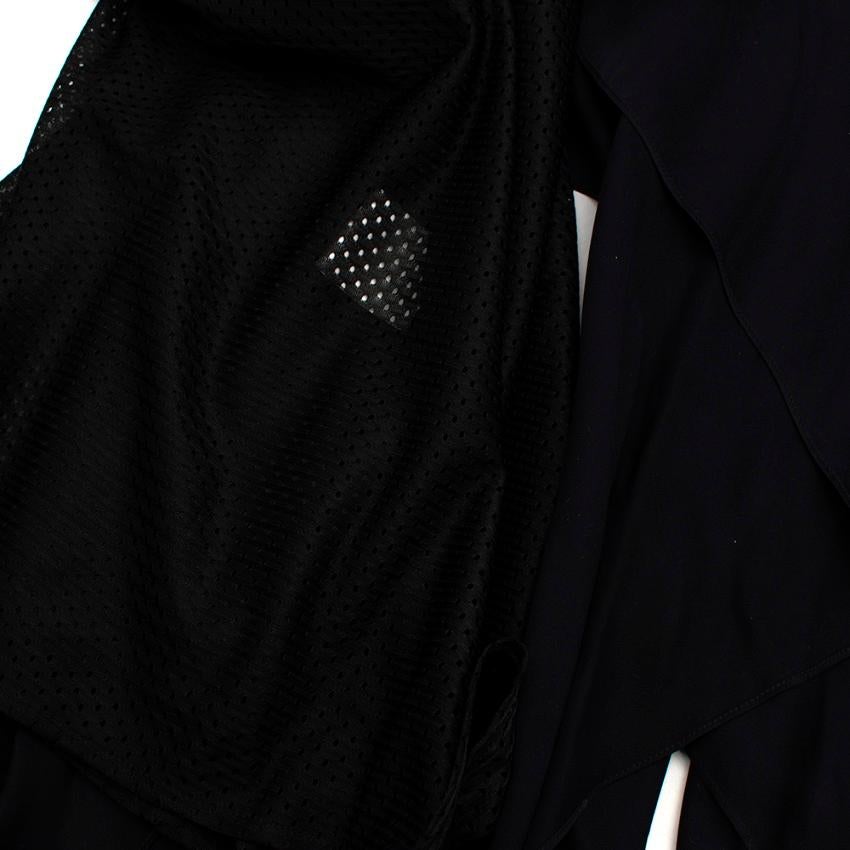 Givenchy Black Silk Satin Asymmetric Maxi Dress - Size US 6 For Sale 4