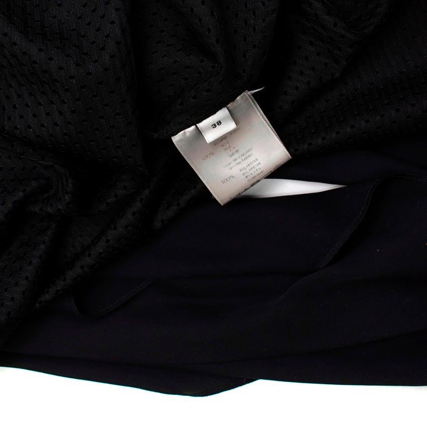 Givenchy Black Silk Satin Asymmetric Maxi Dress - Size US 6 For Sale 5