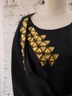 Camicia/gilet di seta nera Givenchy