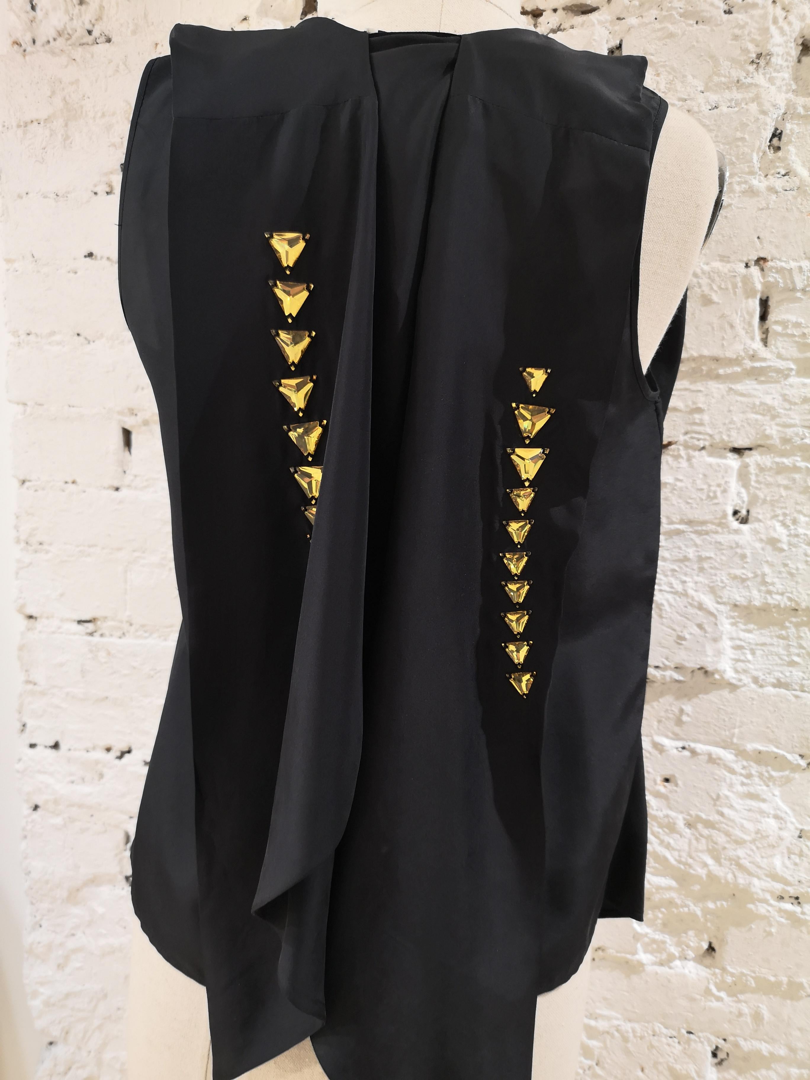 Black Givenchy black silk shirt / vest For Sale