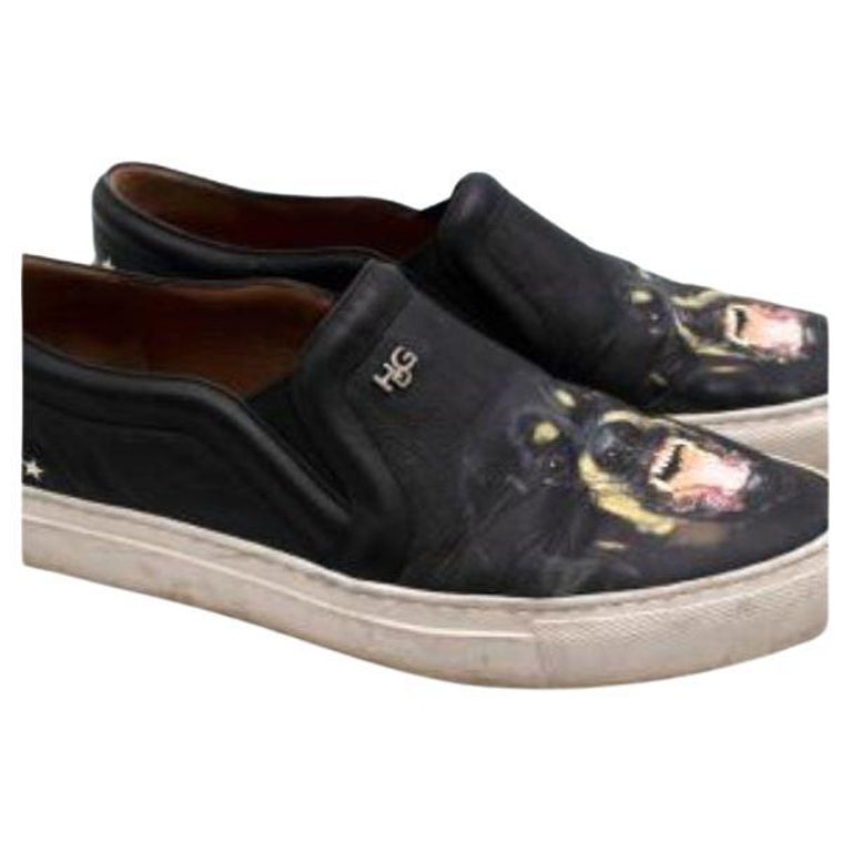 Givenchy Black Skate Rottweiler Slip-on Sneakers For Sale at 1stDibs