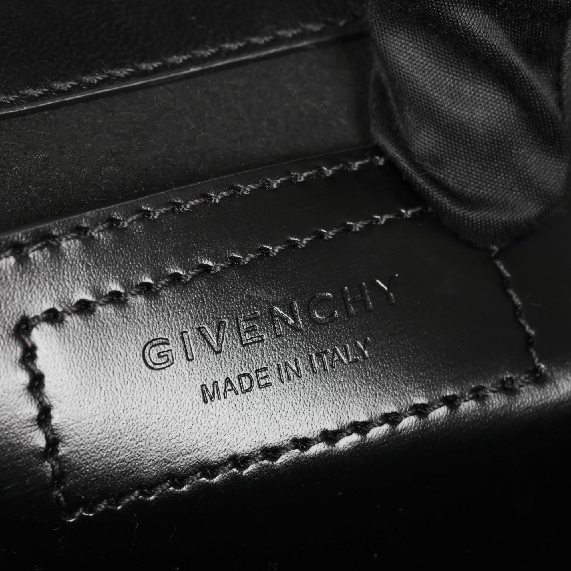 GIVENCHY Black Smooth Calfskin Leather Infinity Flap Bag 2
