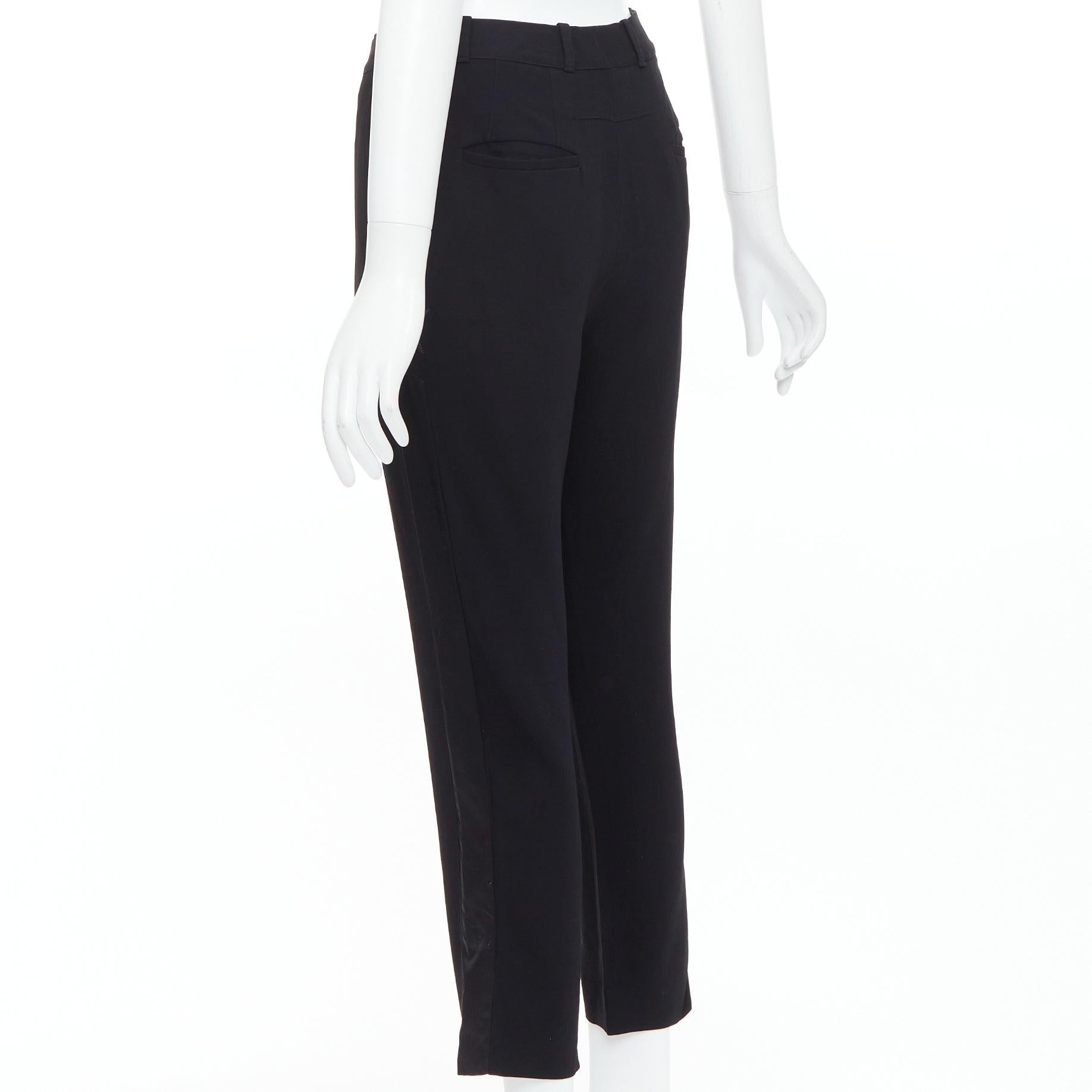 GIVENCHY - Pantaloni svasati neri con stelle applicate in seta FR34 XS in vendita 1