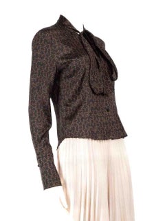 Givenchy Blusa Negra Estampada Logo Estrella Talla S