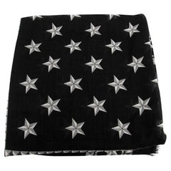 Givenchy Black Star Print Scarf