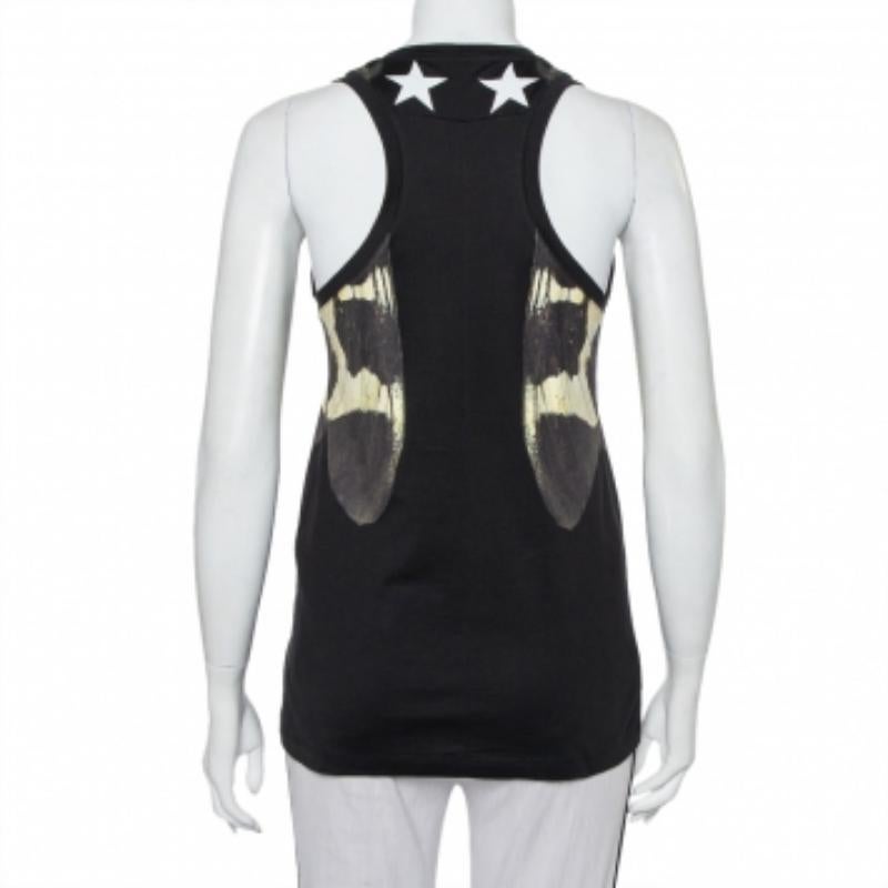 Women's Givenchy Black Star Printed Cotton Tank Top S For Sale