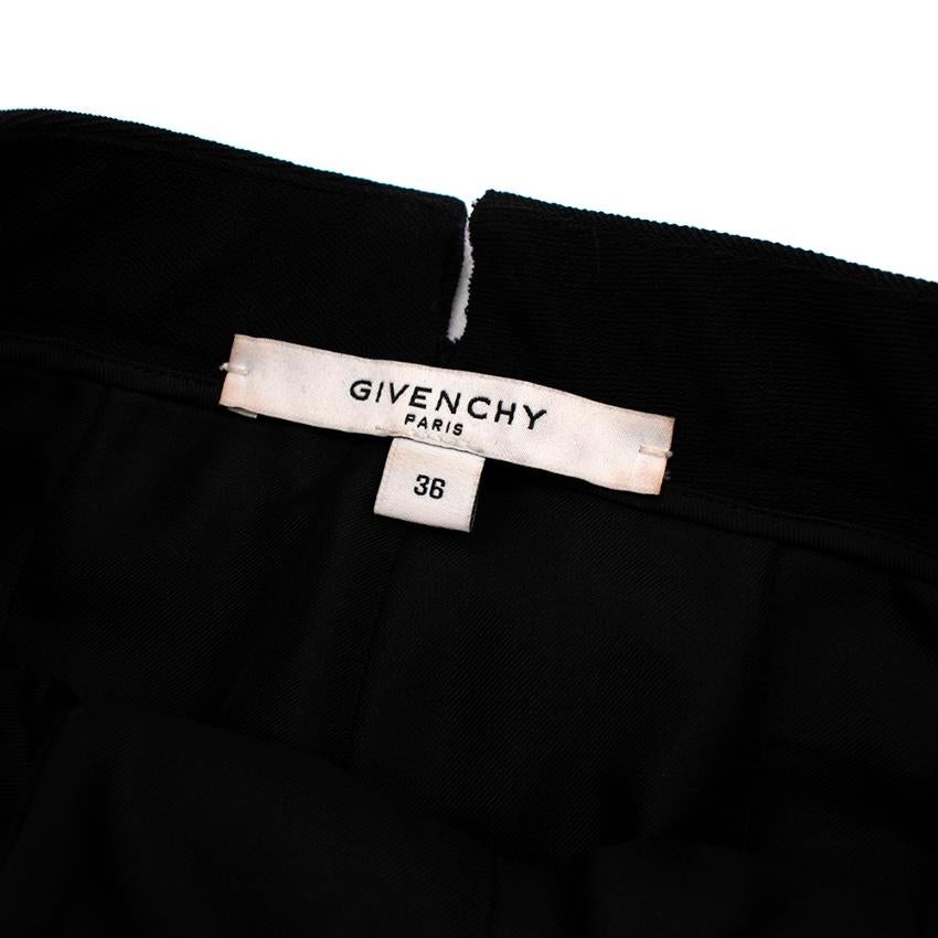 Givenchy Black Statement Zip Wide Leg Trousers - Size US 4 1