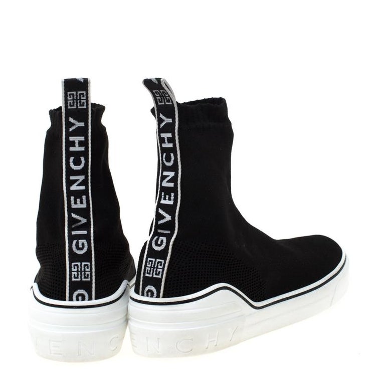 Get Wallpaper Givenchy Black Stretch Knit George V High Top Sneakers Size 46 For For iPhone Free