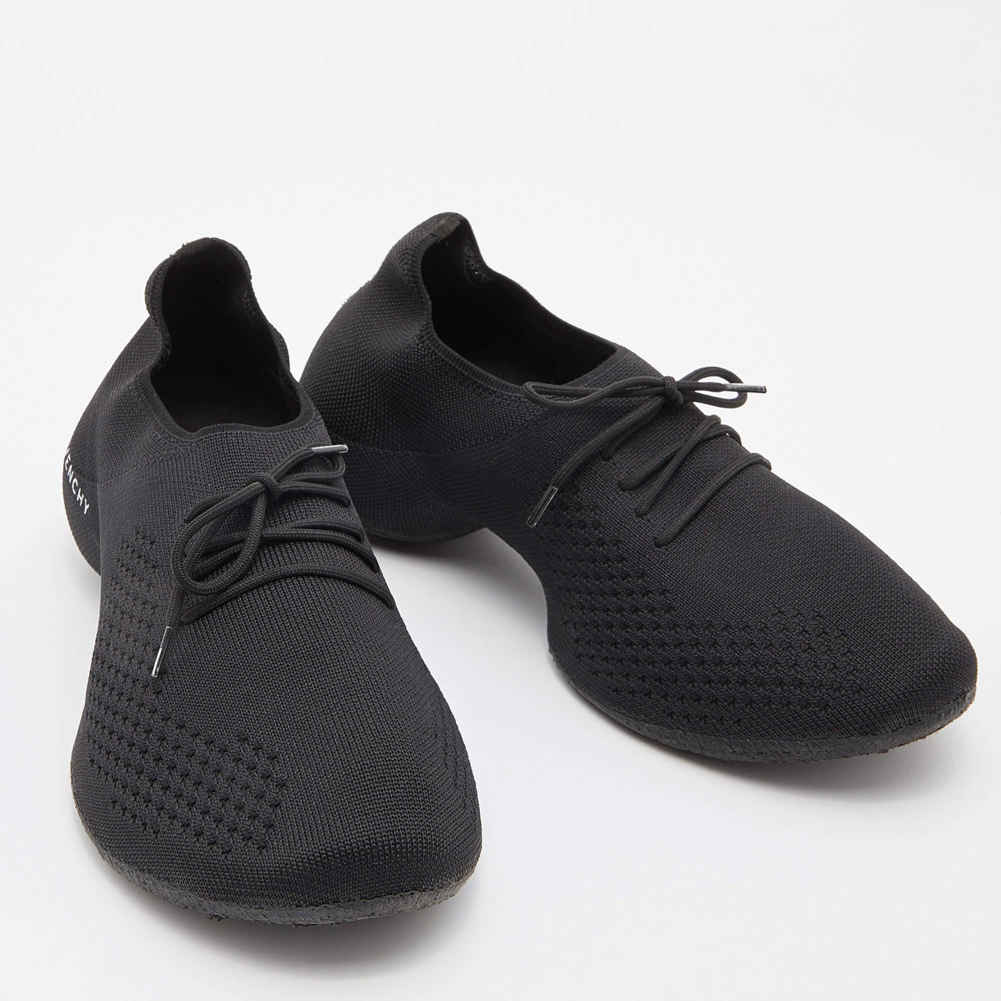 Givenchy Black Stretch Knit TK-360 Sneakers Size 36 1