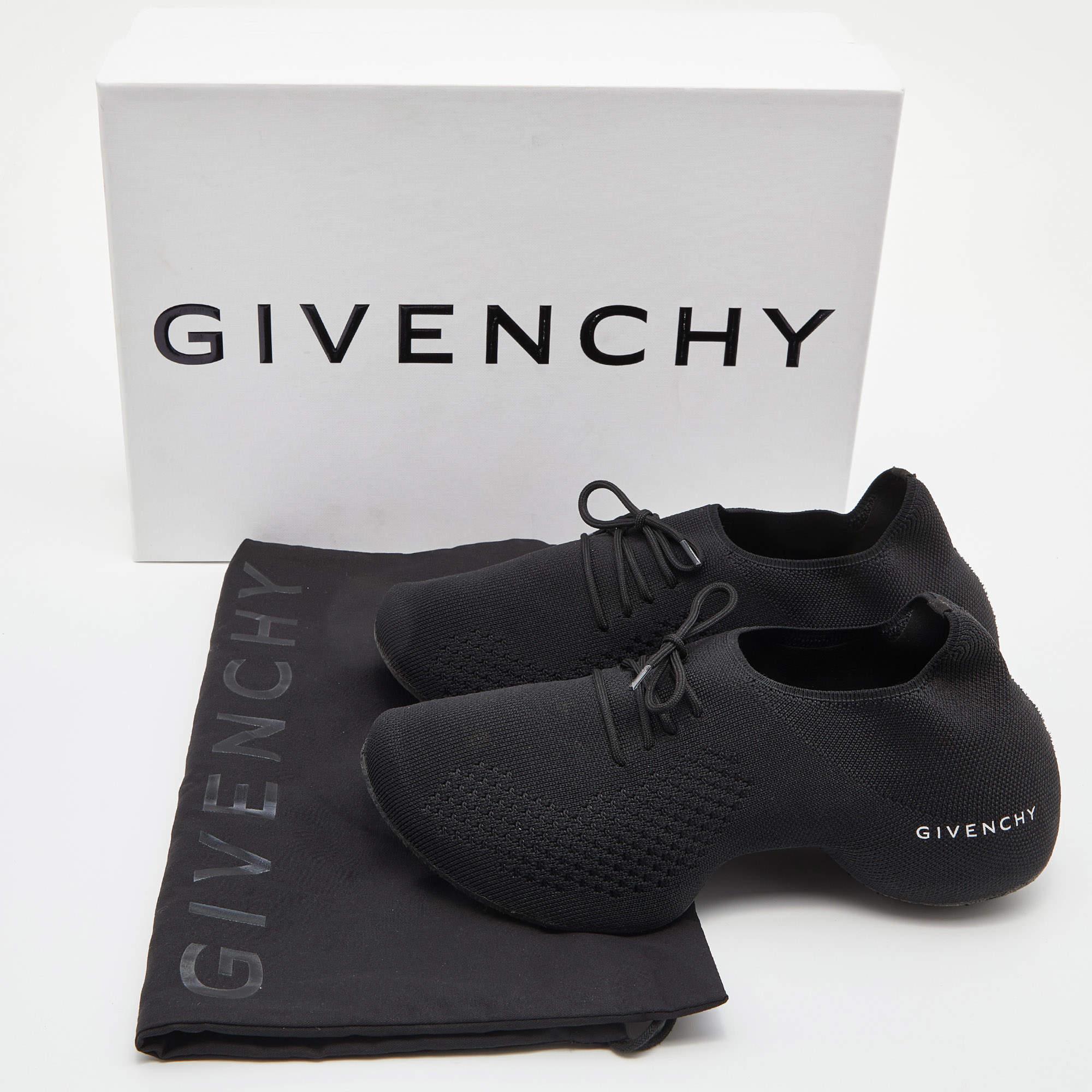 Givenchy Black Stretch Knit TK-360 Sneakers Size 36 4