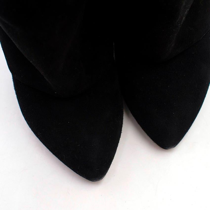 Women's Givenchy Black Suede Shark Lock Boots SIZE 38
