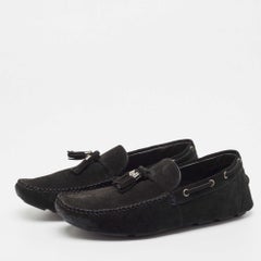 Givenchy Black Suede Tassel Detail Slip On Loafers Size 41