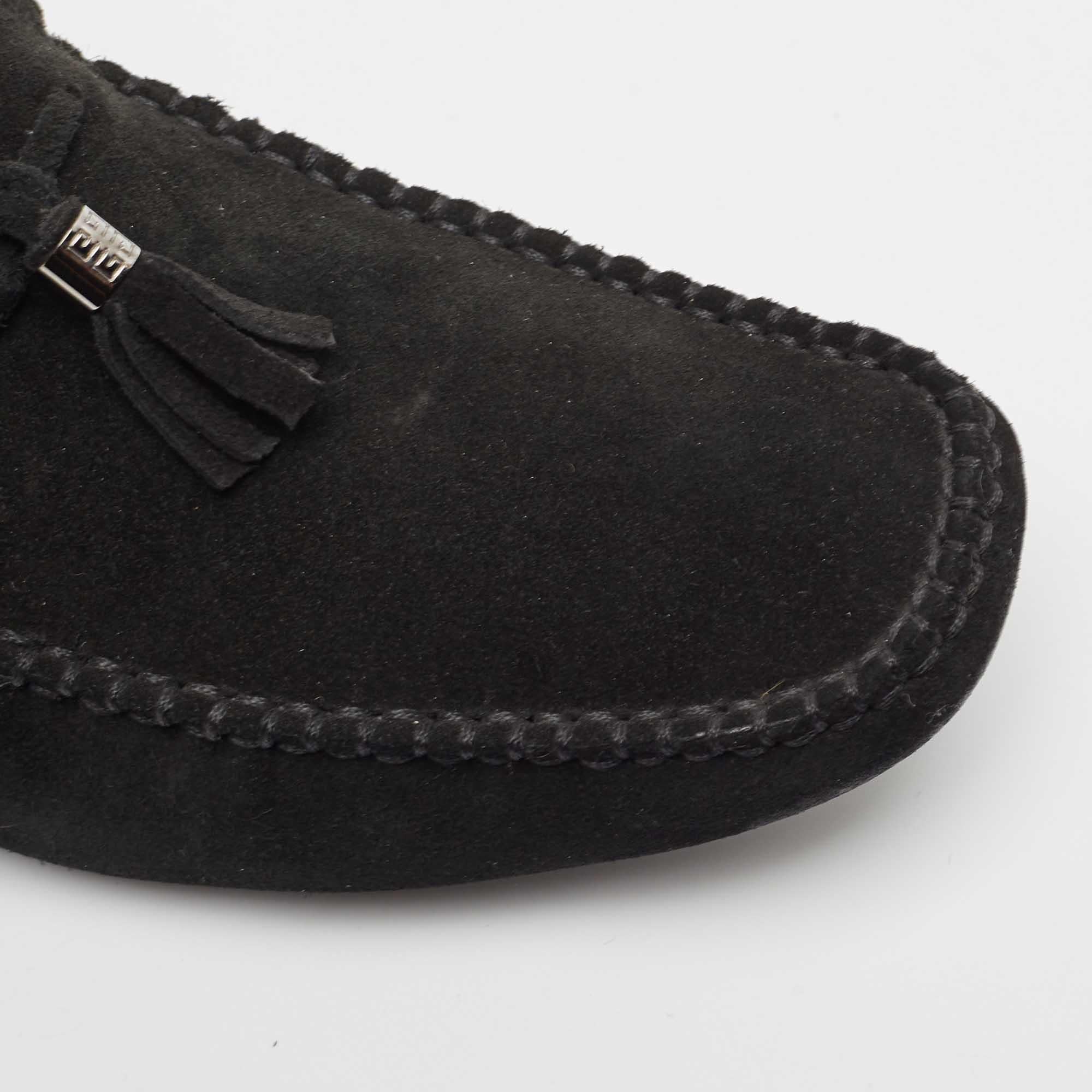 Givenchy Black Suede Tassel Detail Slip On Loafers Size 41 For Sale 3
