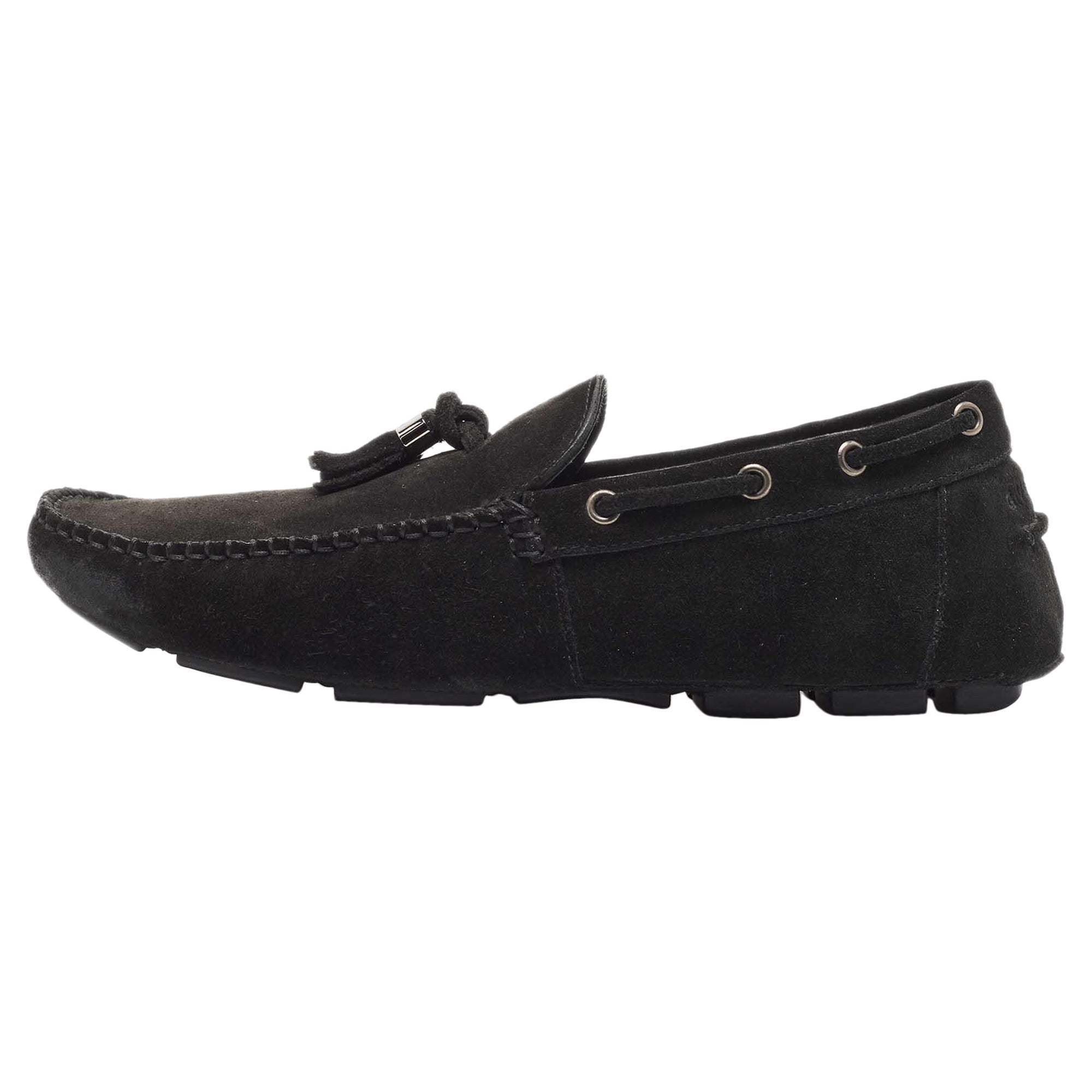 Givenchy Black Suede Tassel Detail Slip On Loafers Size 41 For Sale