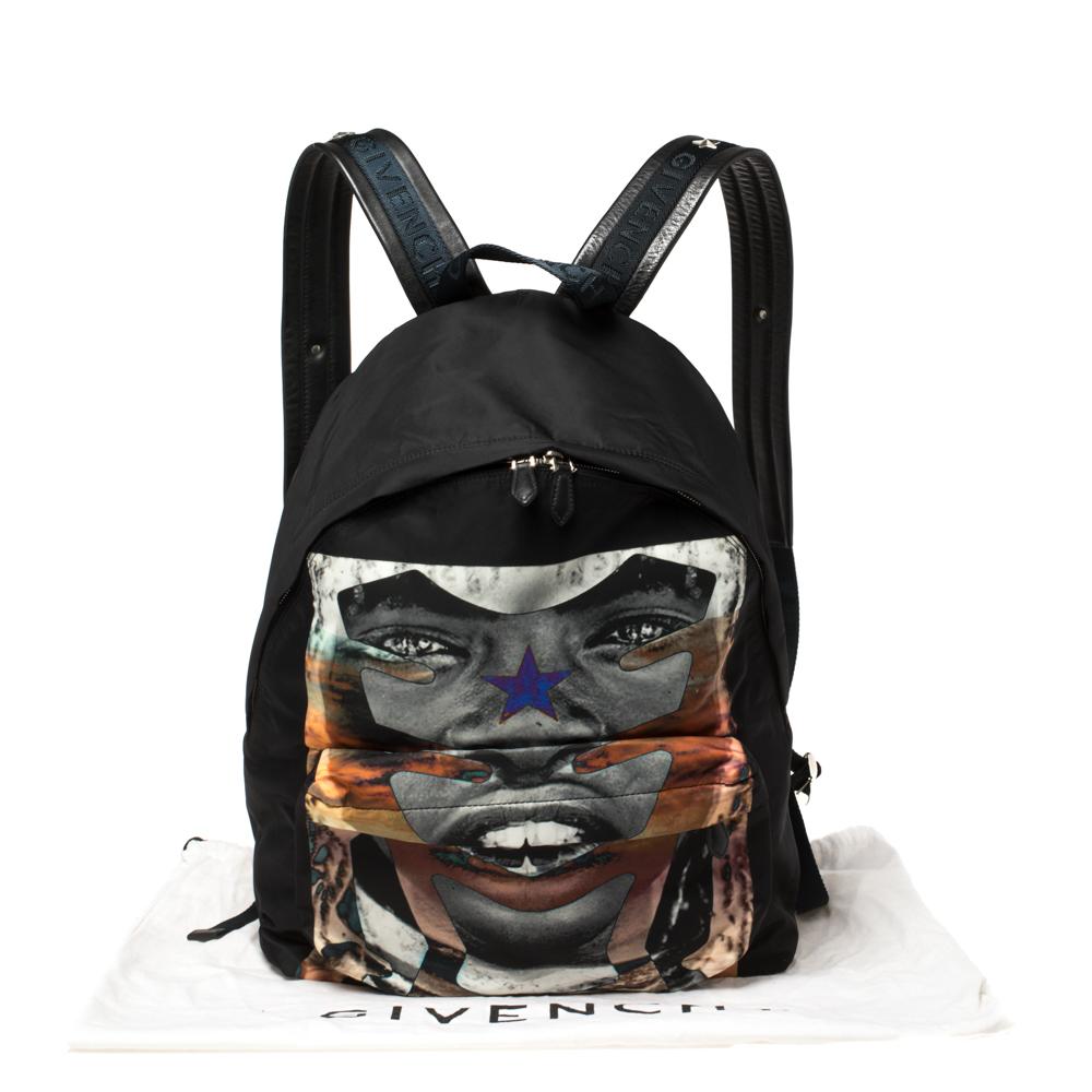 Givenchy Black Sunset Print Nylon Backpack 7