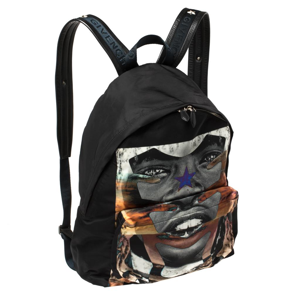 Men's Givenchy Black Sunset Print Nylon Backpack