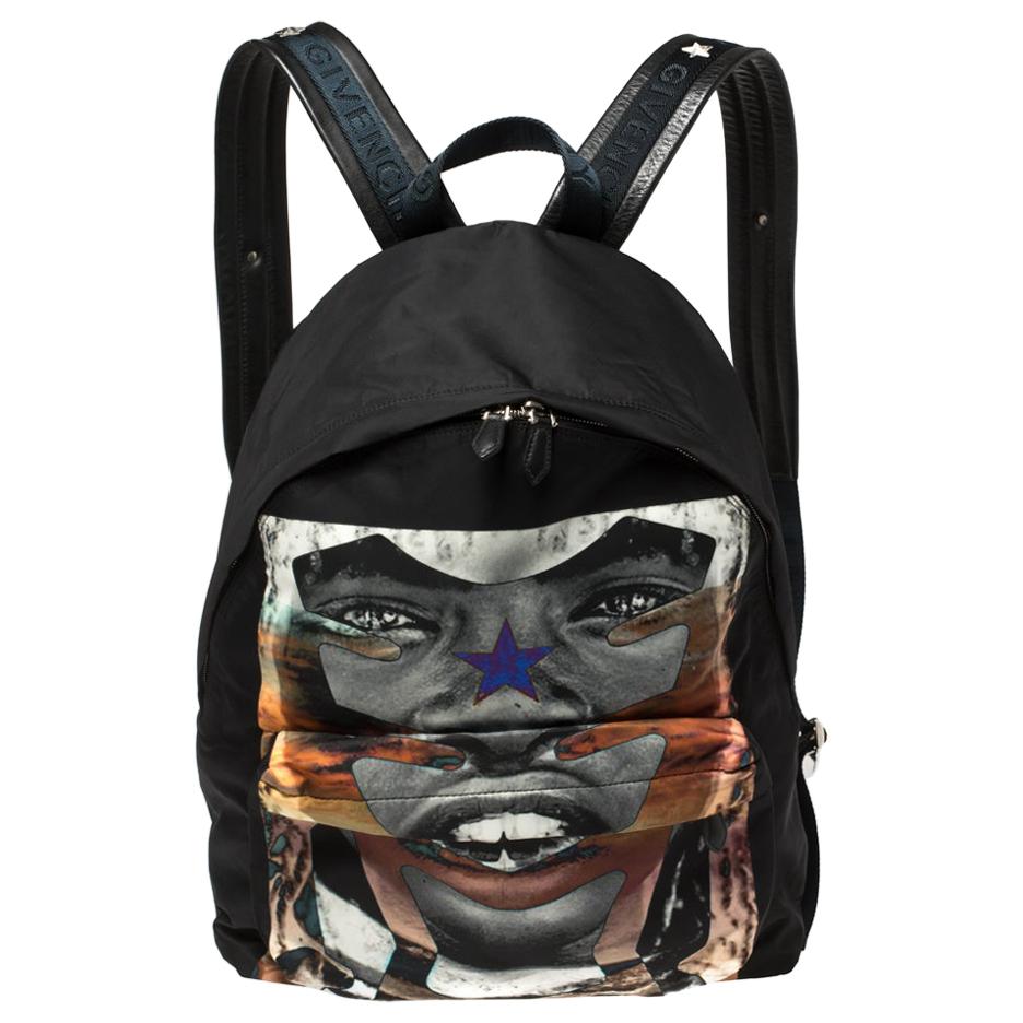 Givenchy Black Sunset Print Nylon Backpack