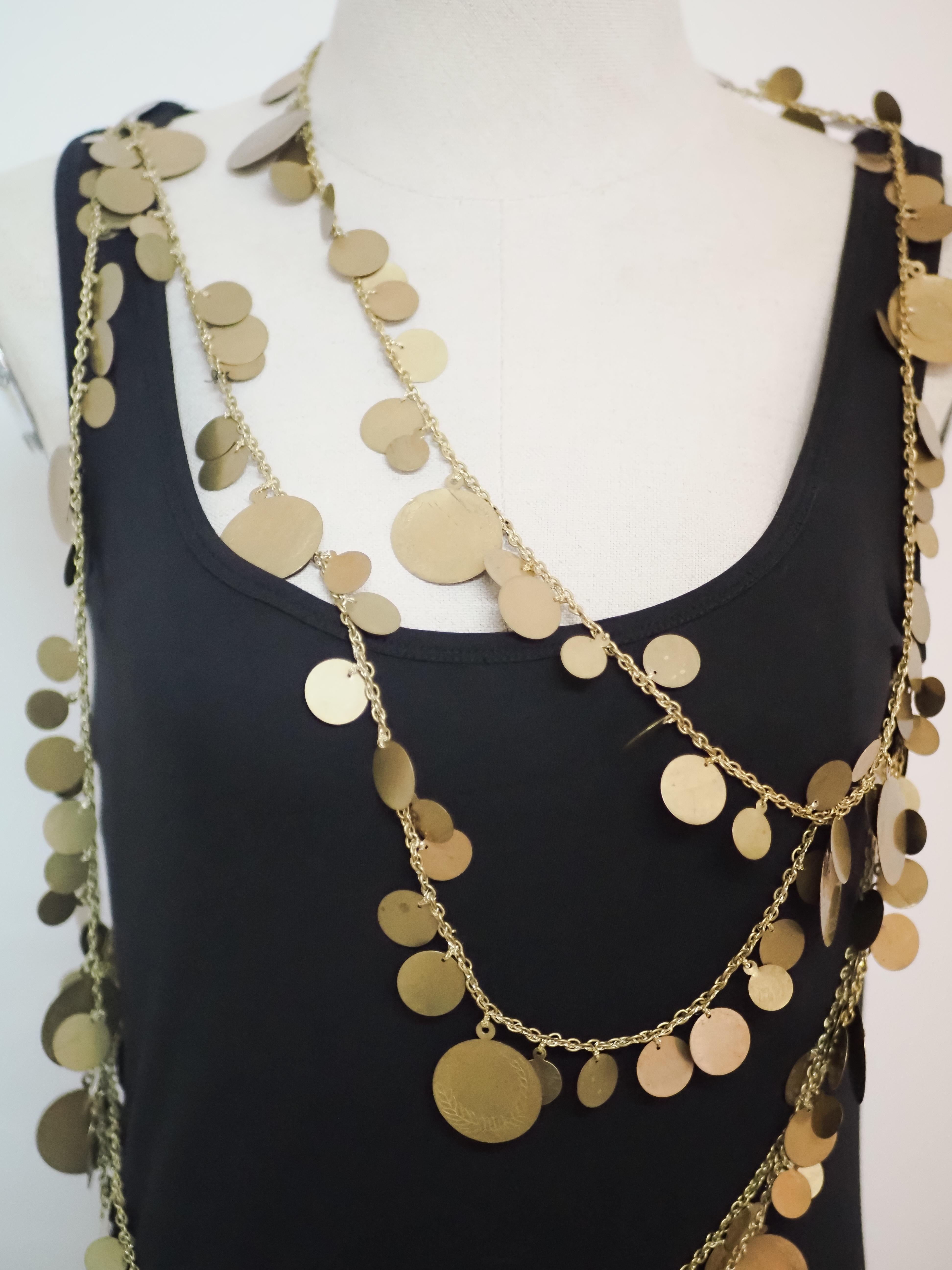 Givenchy black tank top with gold medals all over
size S 