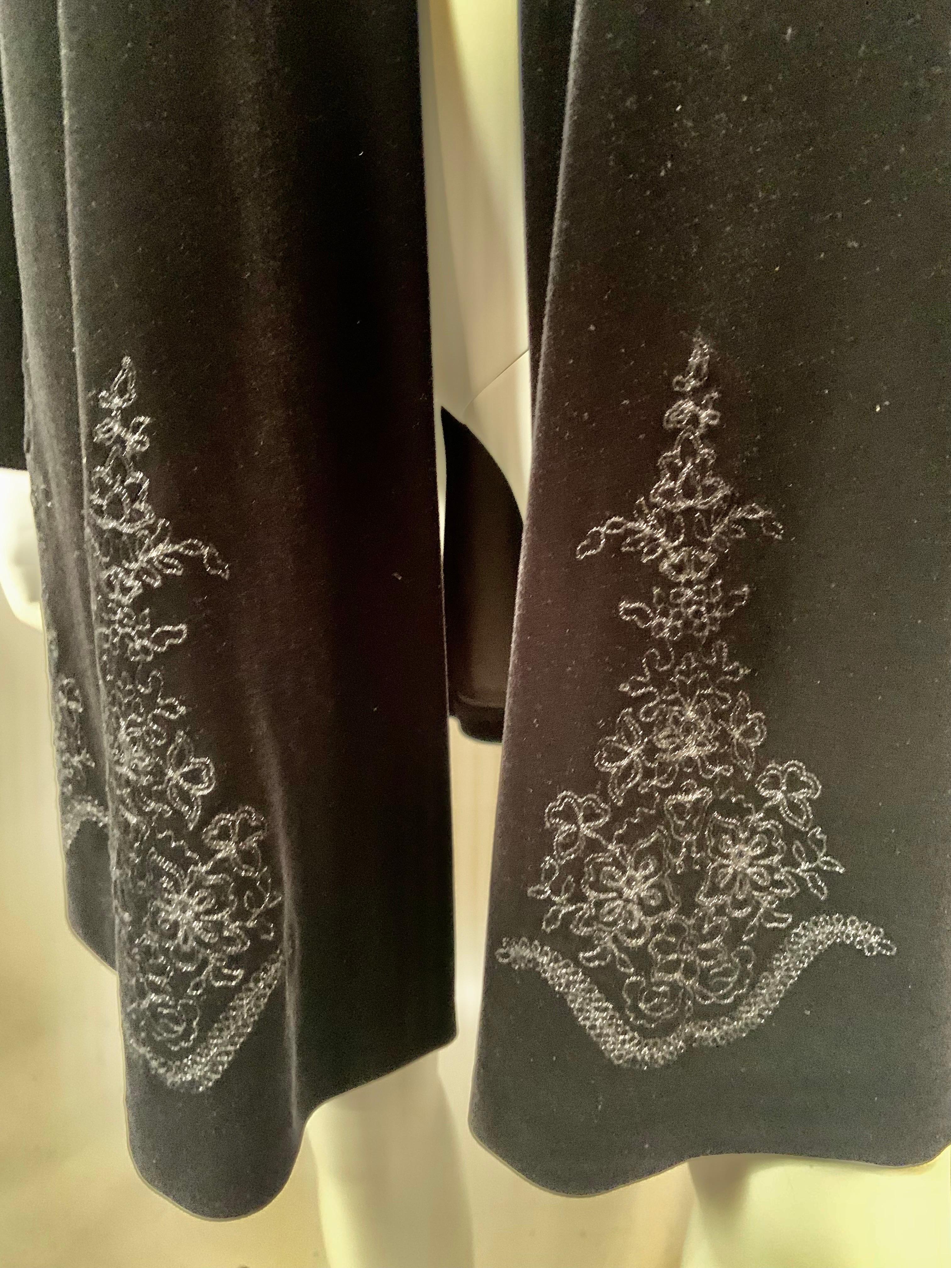 Givenchy Black Velvet Jacket with Fortuny Inspired Decoration In Excellent Condition For Sale In New Hope, PA