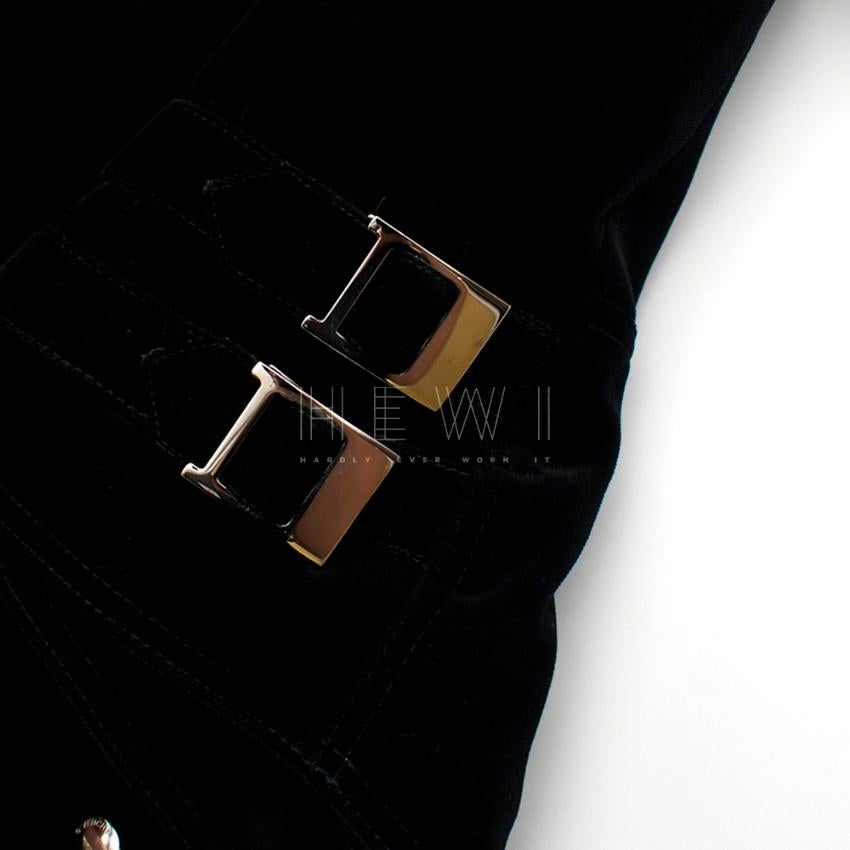 Giacca Givenchy in velluto nero, tweed e pelle - Taglia US 4 In condizioni ottime in vendita a London, GB