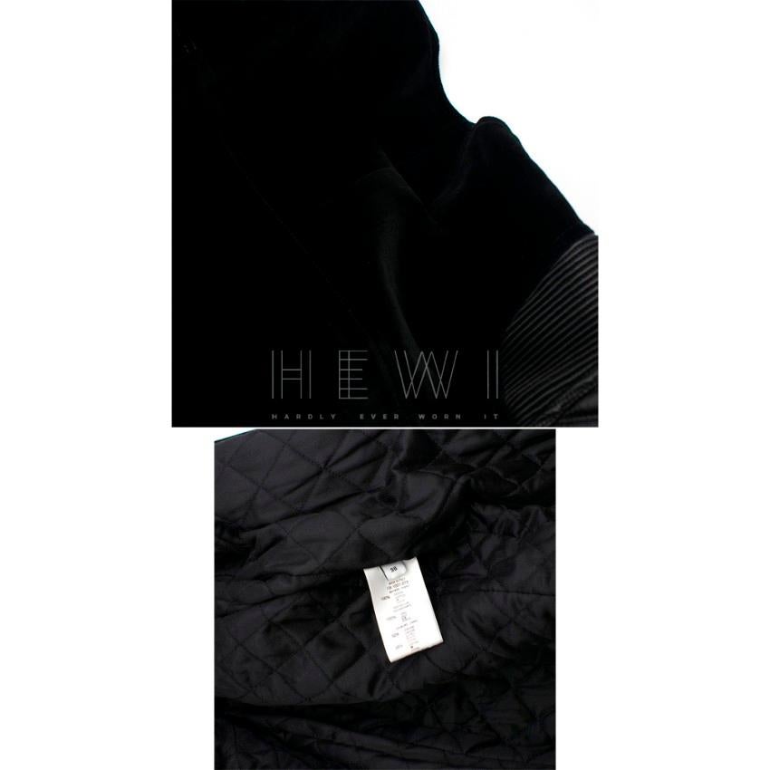 Giacca Givenchy in velluto nero, tweed e pelle - Taglia US 4 in vendita 2