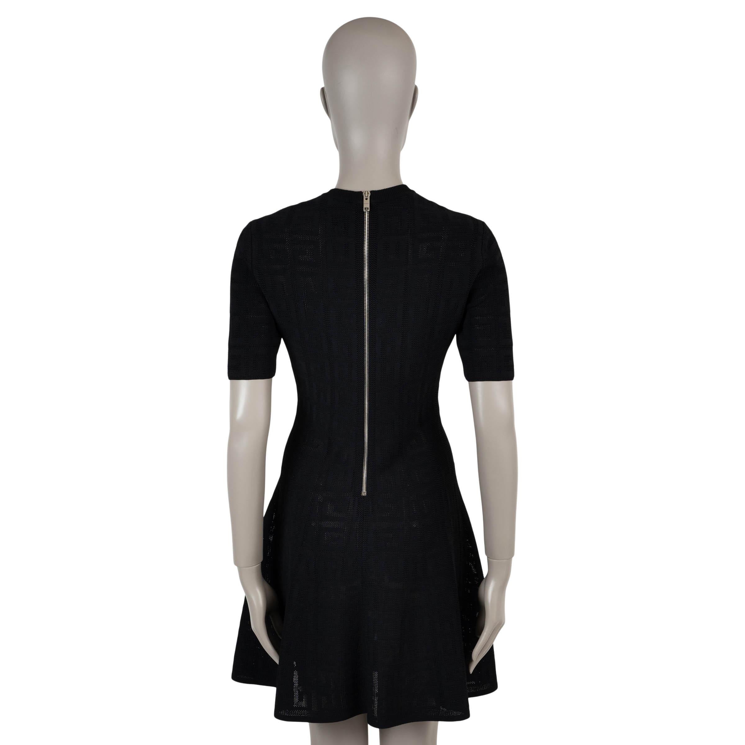 Noir GIVENCHY noir viscose 4G POINTELLE KNIT Robe S en vente