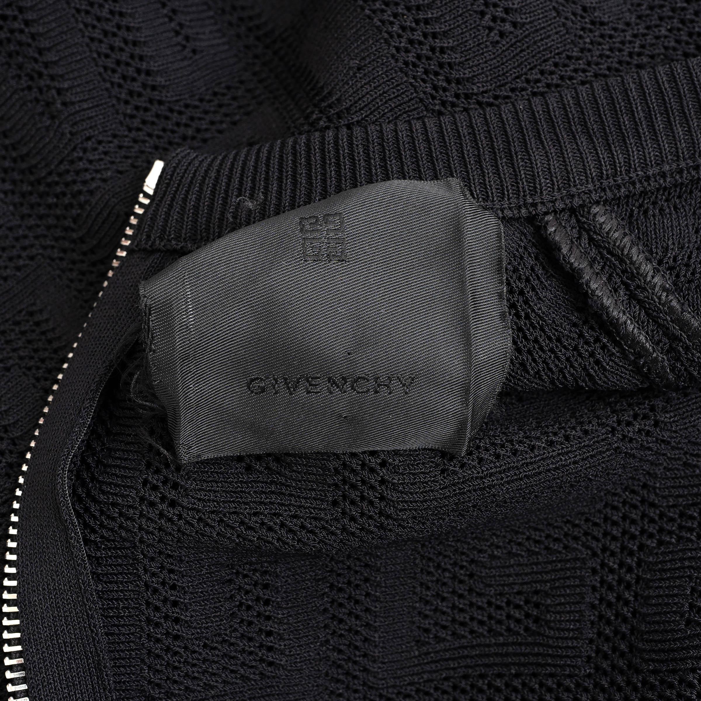 GIVENCHY noir viscose 4G POINTELLE KNIT Robe S en vente 2
