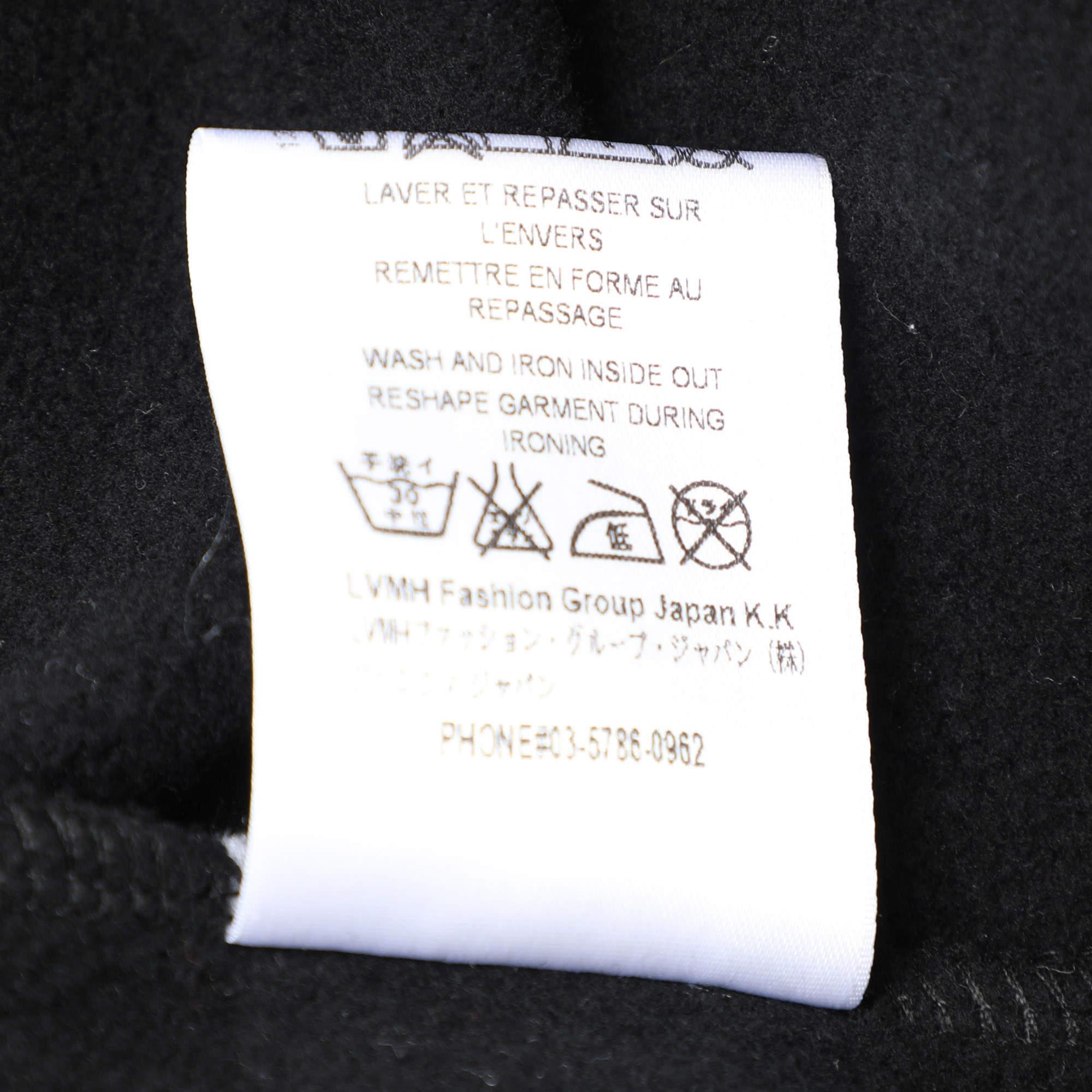 Givenchy Black/White Cotton Knit Logo Embroidered Crew Neck Sweatshirt XS 1