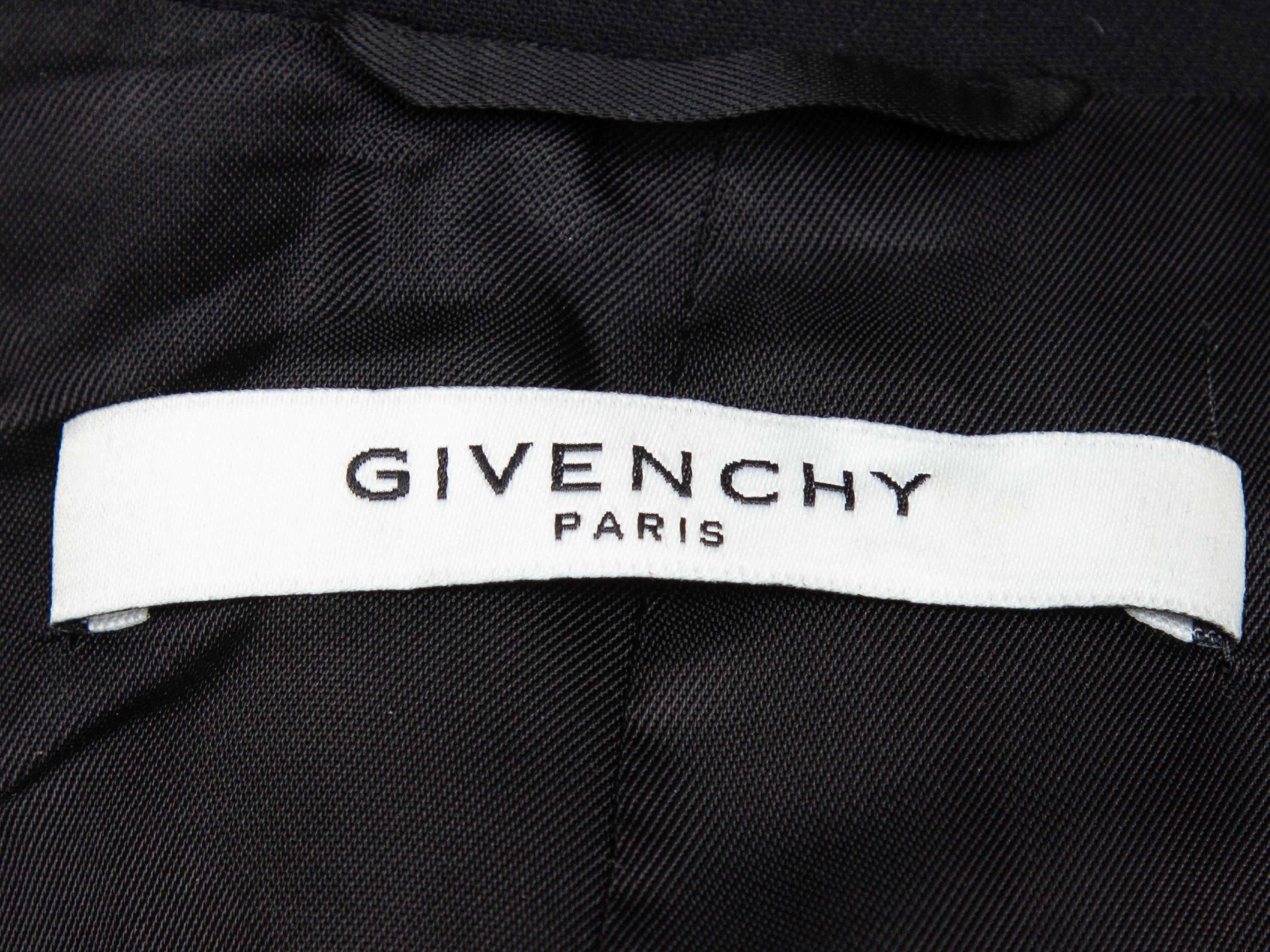 Givenchy Black & White Cross Printed Longline Blazer In Excellent Condition In New York, NY