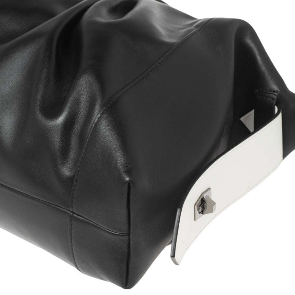 Givenchy Black/White Leather Large Antigona Soft Clutch 4